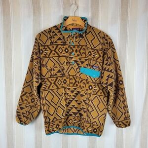 Patagonia Brown and Blue Geometric Jacket